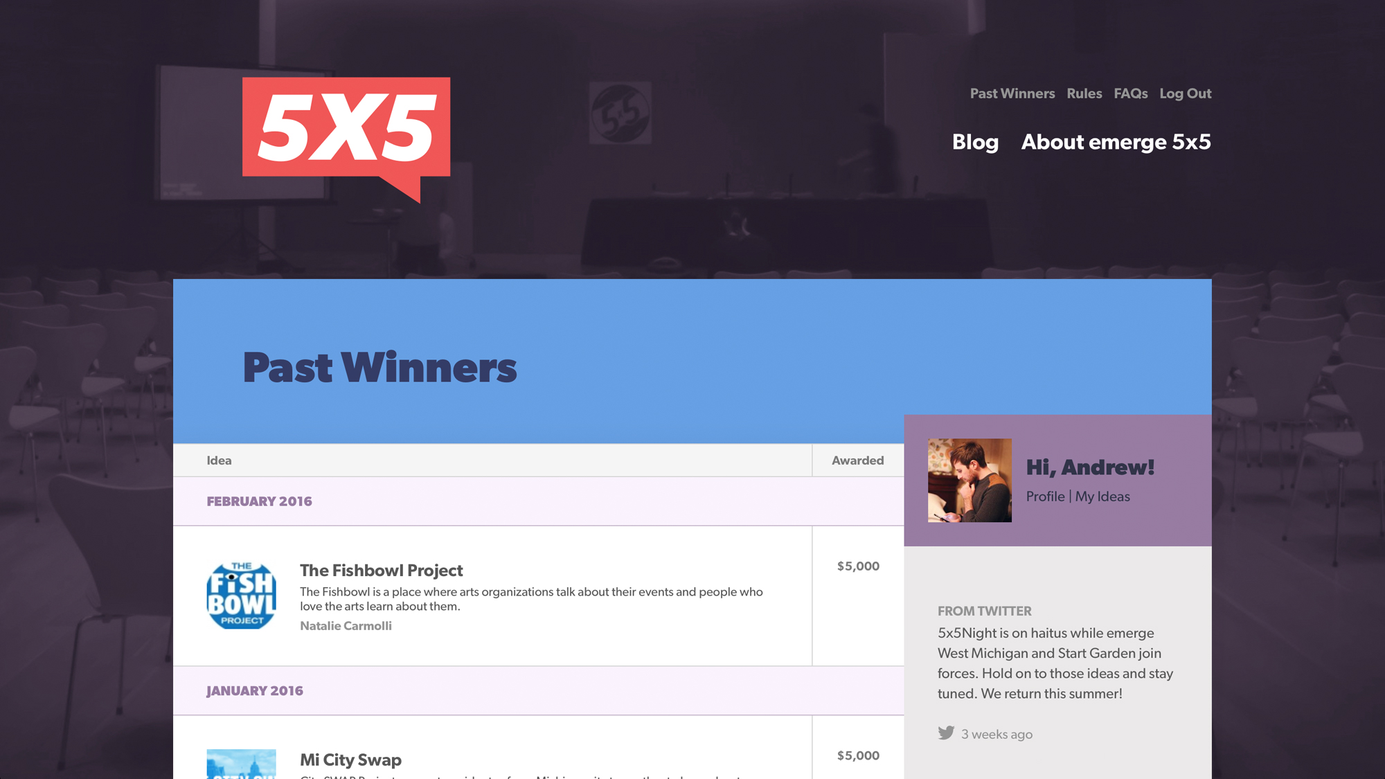 A preview of the 5x5 Night project