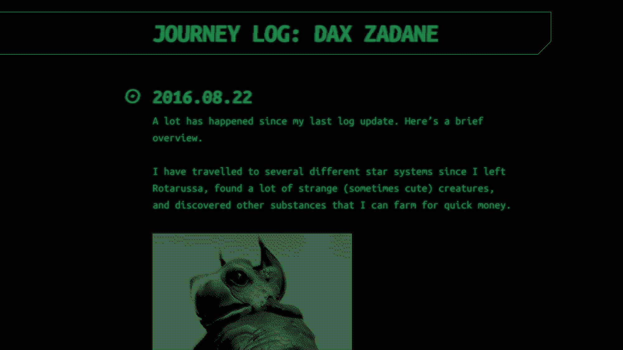 A preview of NMS Journey Log