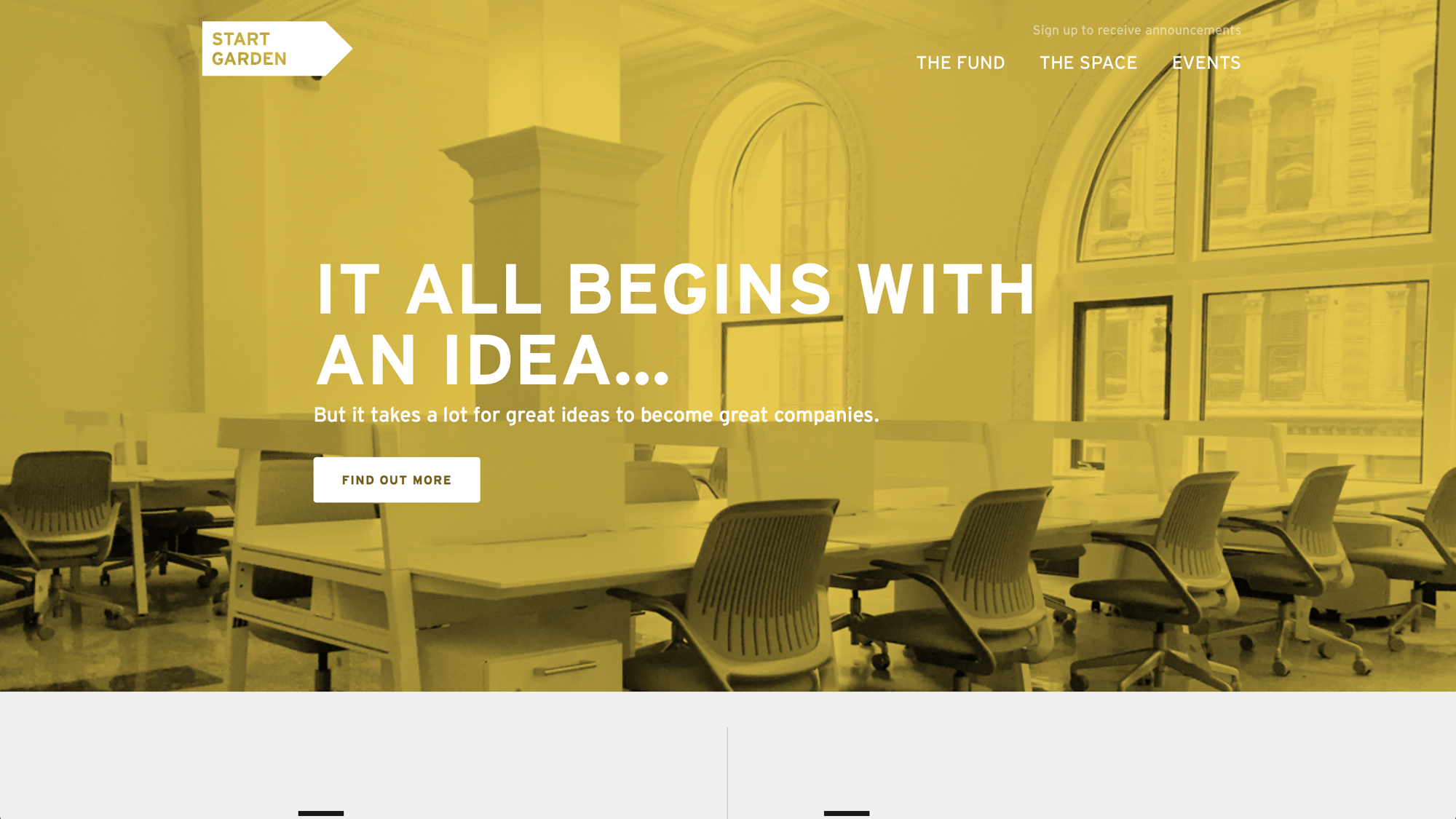 A preview of the Start Garden project